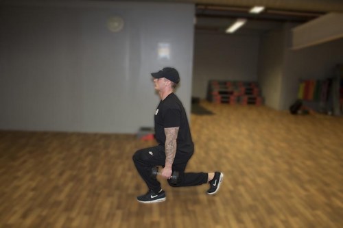 Dumbbell Jumping Lunges